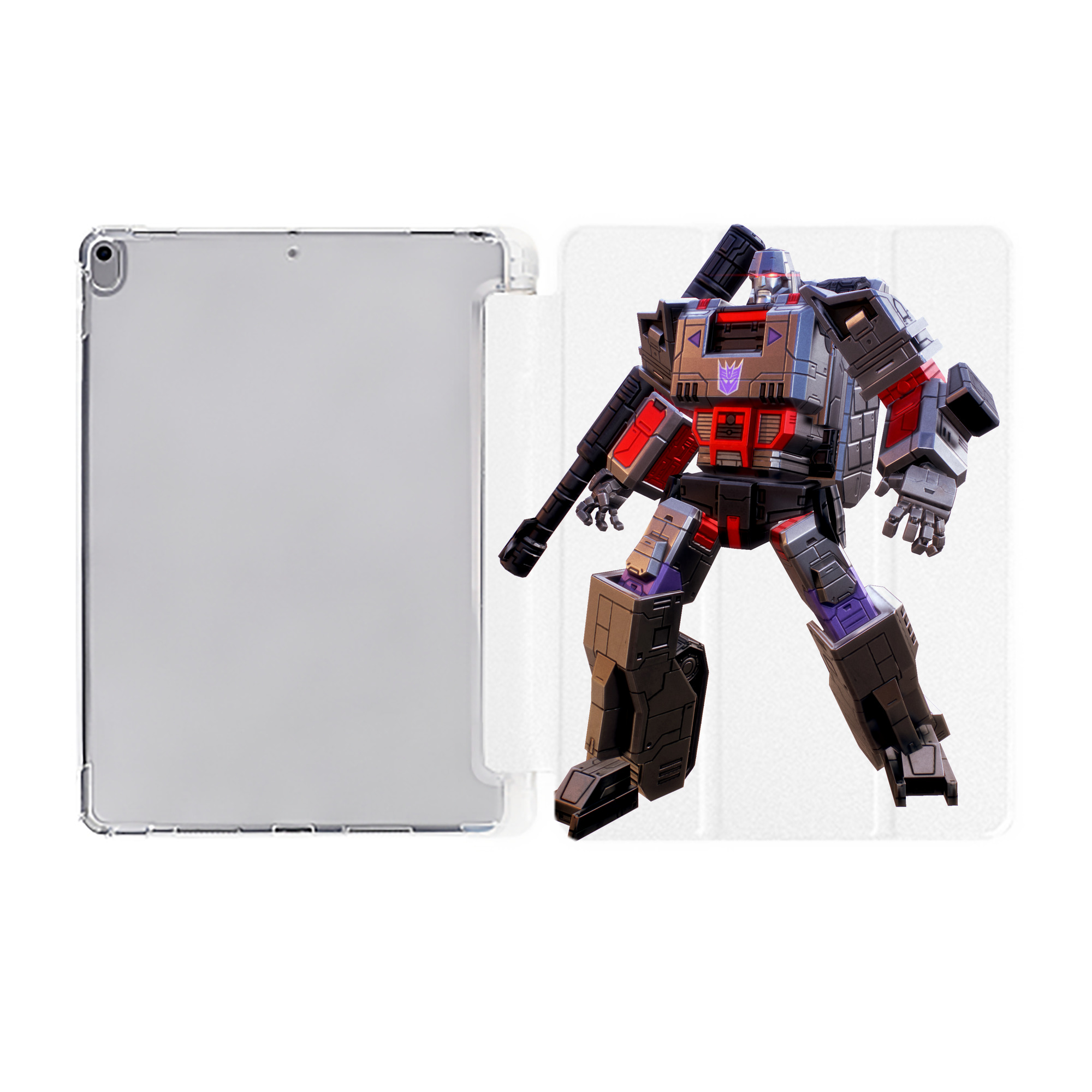 （画像用）  IPad ケース ペン収納付き 三つ折りスタンド PUレザー×シリコン 対応機種9.5/10.5/10.9インチ